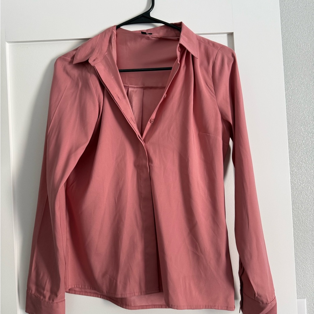 Express Soft Pink Button Down Shirt